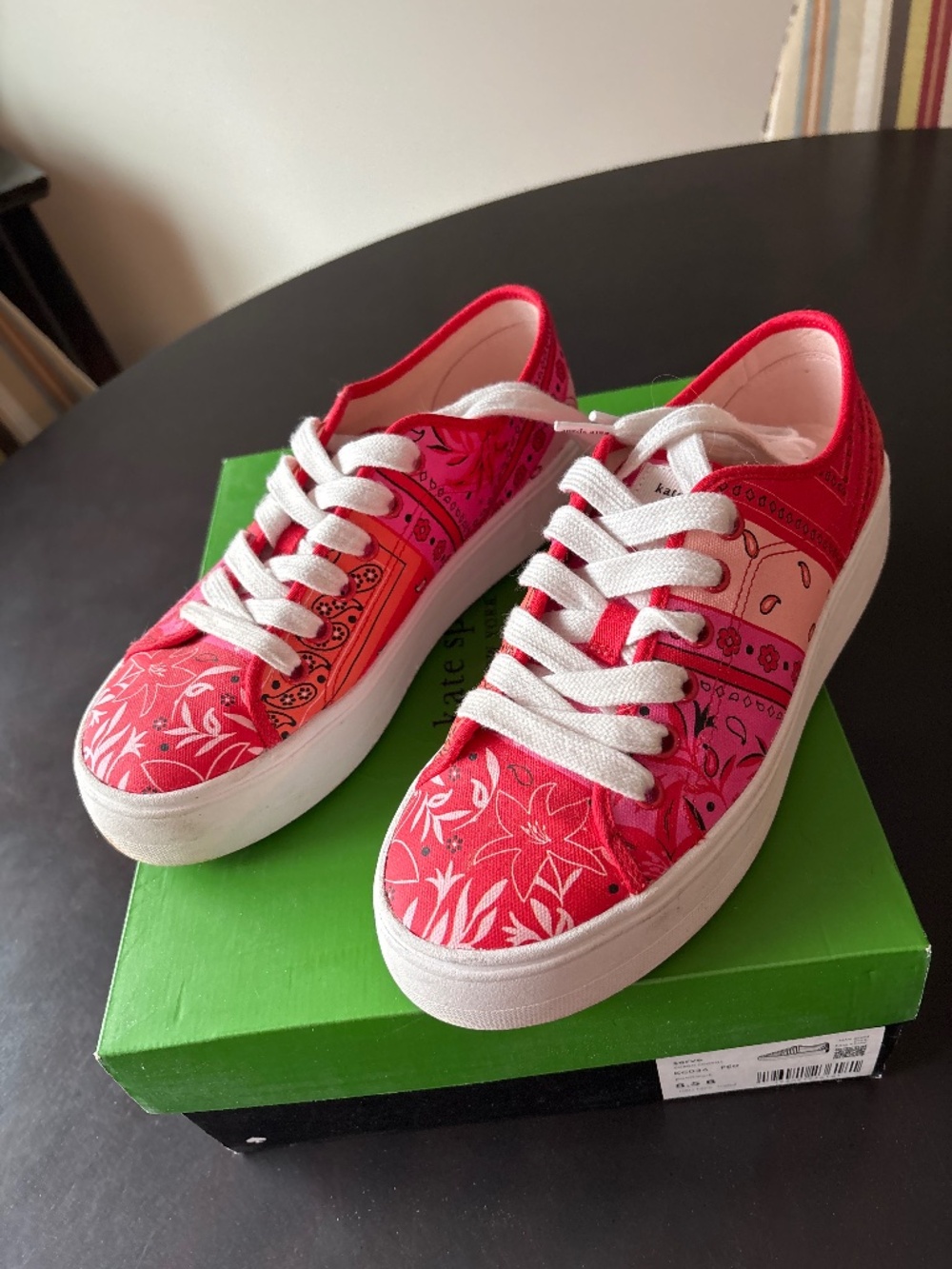 Kate Spade Serve Bandana Patchwork Sneakers 8